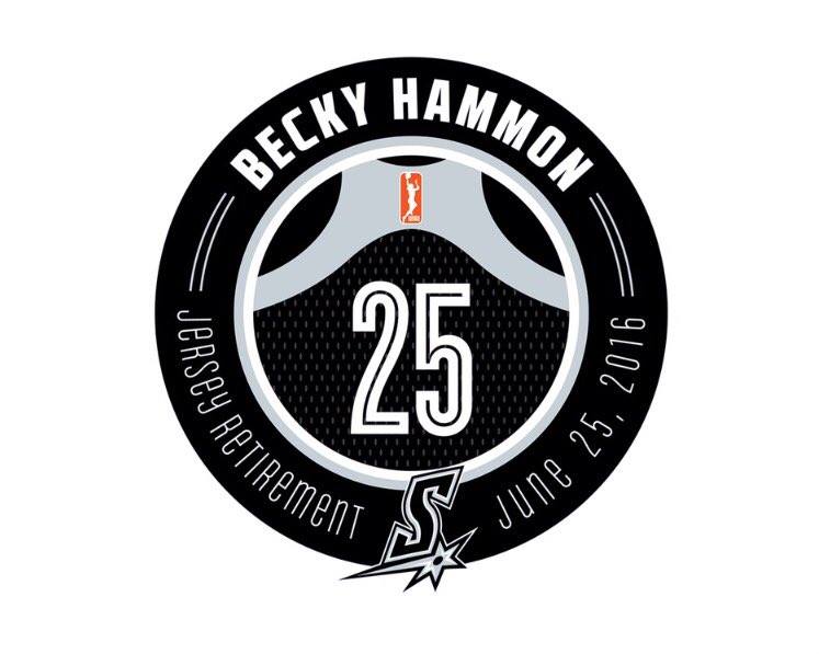 Retirada del dorsal 25 de Becky Hammon en San Antonio Stars